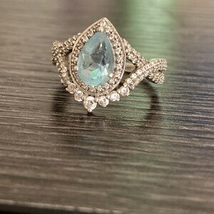 Aquamarine and 925 Silver Ring